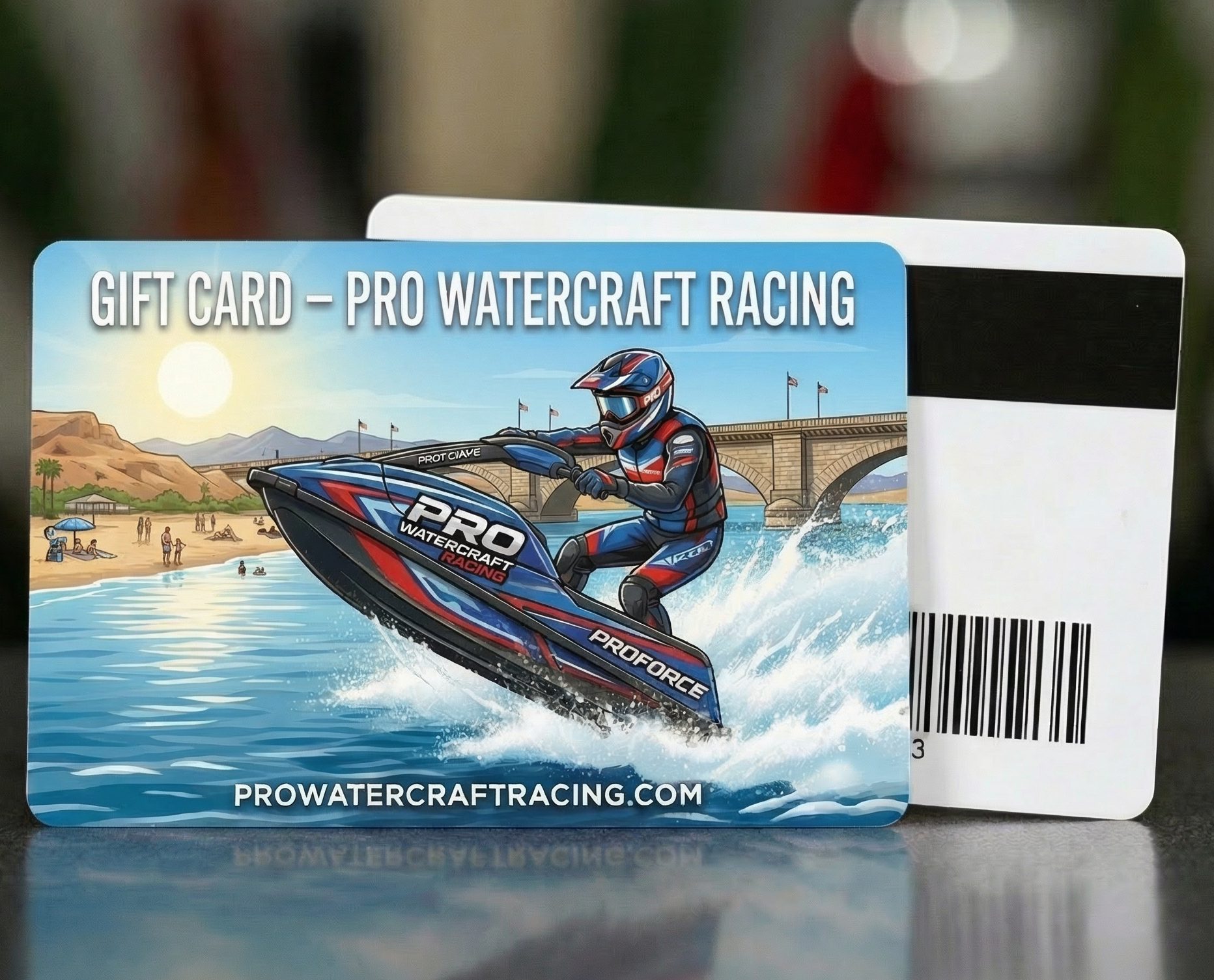 Proforce on the front of the gift card