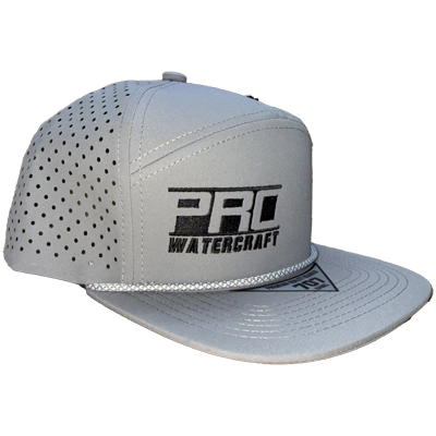 Gray Rope Hat with a PWR Logo
